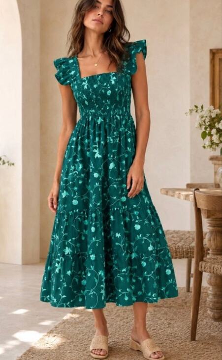 Hill House Dresses & Skirts - Hill House Home Ellie Nap Dress Emerald Botanical size XS